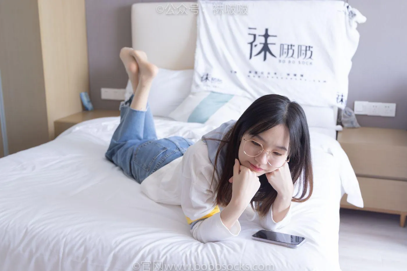[BoBoSocks袜啵啵]NO.080 小甜豆-帆布鞋、白棉袜、肉丝（花絮版） [140P]插图9